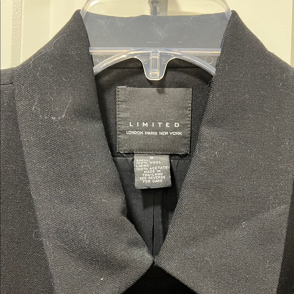 Vintage 90’s “The Limited” Double-Breasted Wool Black Jacket
